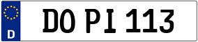 Trailer License Plate
